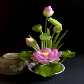 Hoa dat Sen hồng cắm kiểu ( 1 Hoa H32cm)
