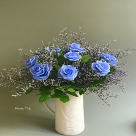 Hoa dat Hoa hồng xanh dương 0820 ( H40cm)