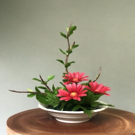 Hoa dat Cúc đỏ cắm kiểu 0810 (H20cm)