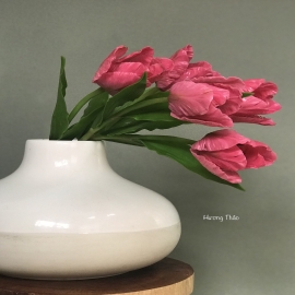 Hoa dat Tulip Parot hồng 0820 ( H42cm)